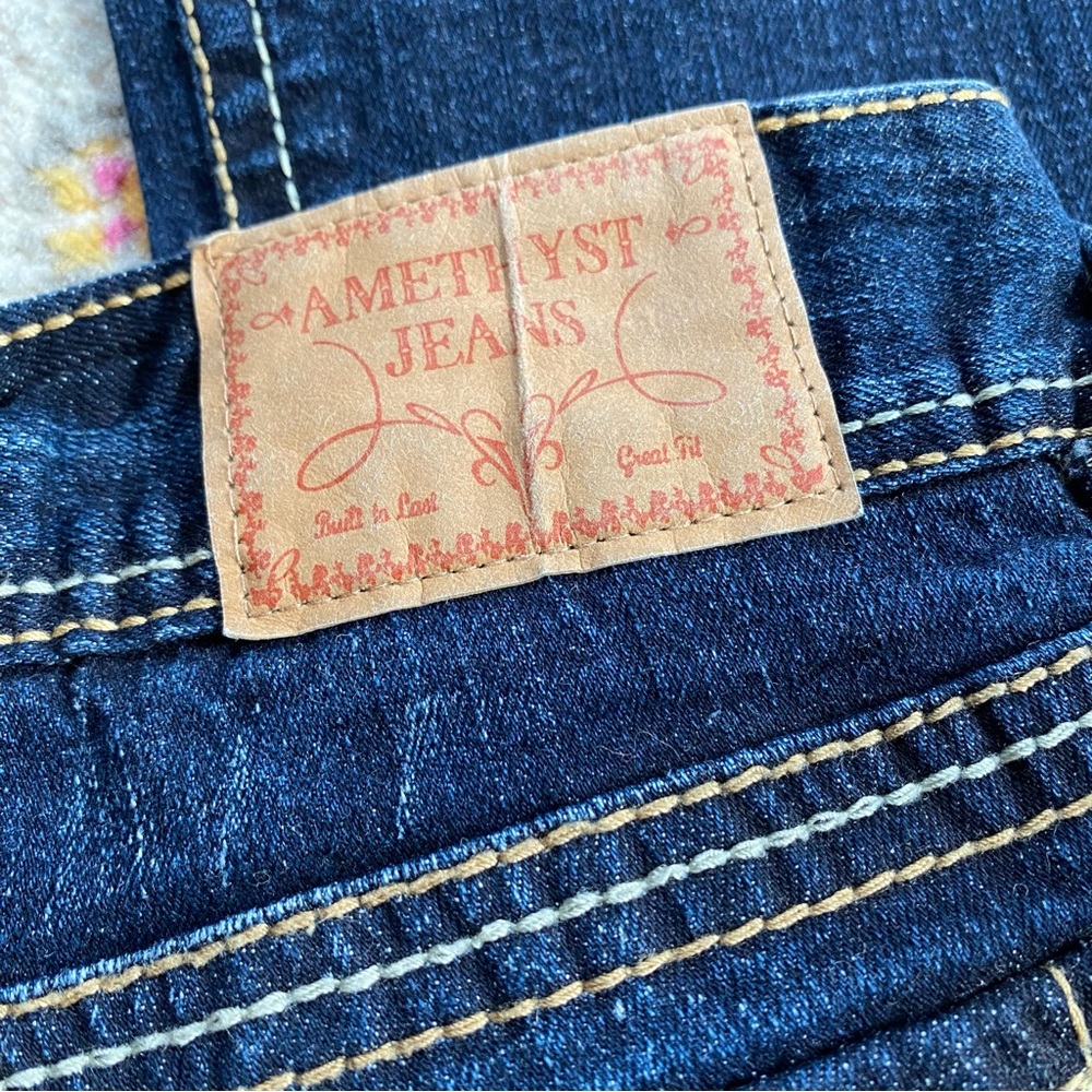 ❌SOLD🏷️Vintage Y2K Amethyst Low Rise Bootcut Jeans Size 0 - Picture 6 of 8